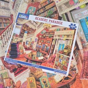 White Mountain Readers Paradise Puzzle - Colorful Library Scene